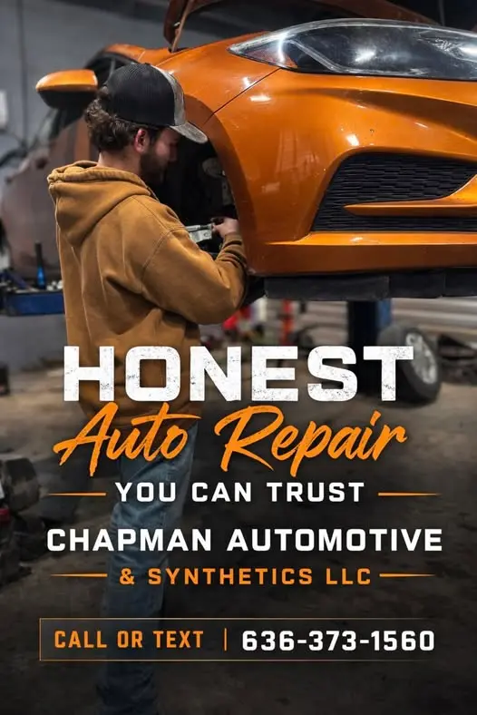 Nick Chapman performing honest auto repair on a vehicle at Chapman Automotive & Synthetics in Troy, MO